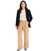 Pantaloni palazzo da donna con comoda cintura, pantaloni estivi 965699 Beige