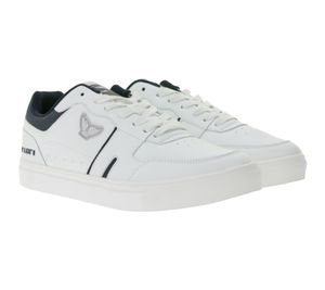 Baskets basses PME LEGEND Craftler pour homme avec étiquette amovible sur le laçage, chaussures de tous les jours à lacets, PBO2203160-906, blanc/bleu marine
