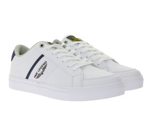 Baskets basses PME LEGEND Eclipse pour avec empiècements textiles latéraux, baskets de tous les jours, chaussures à lacets, PBO2402280-526 Blanc/Marine