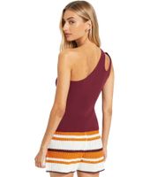 Haut d'été femme durable, haut asymétrique décontracté, chemise en coton 979632, bordeaux