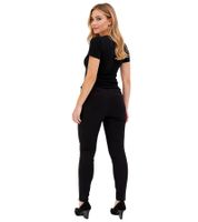 Pantalones de vestir para mujer, sencillos para diario, corte entallado, 974616 Negro