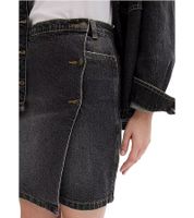 Women's Denim Skirt, Wrap-Around Denim Skirt, Cotton Skirt, Mini Skirt 971650 Black/Gray Women's Denim Skirt, Wrap-Around Denim Skirt, Cotton Skirt, Mini Skirt 971650 Black/Gray