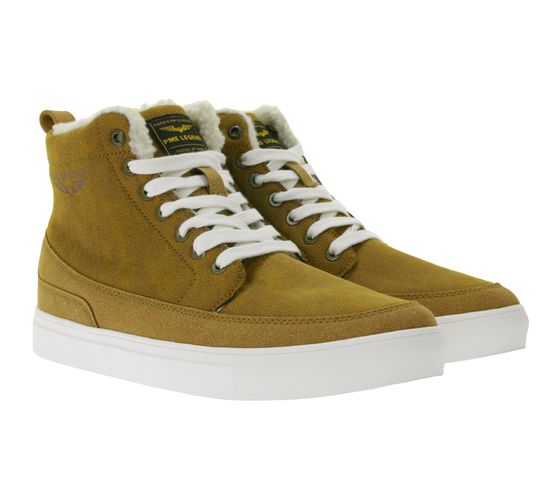 PME LEGEND Corridor Sneakers alte da uomo con soletta interna in EVA rimovibile, scarpe stringate con fodera in pelliccia PBO197046-706 Marrone
