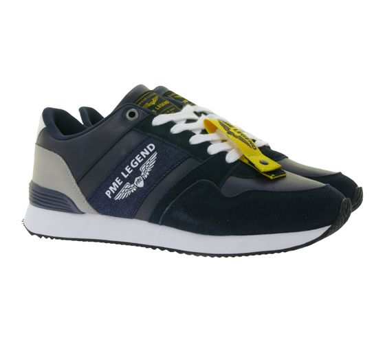 Sneakers basse PME LEGEND Mach con inserti laterali in tessuto, sneaker per tutti i giorni, scarpe con lacci, PBO2203320-599 Blu navy/Grigio