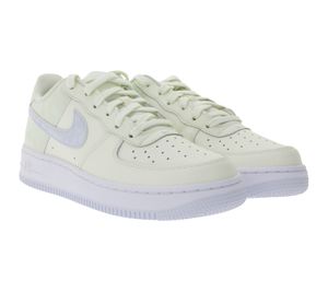 Baskets NIKE Air Force 1 GS pour fille, cuir véritable, baskets basses pour adolescent, CT3839 110, blanc crème Baskets NIKE Air Force 1 GS pour fille, cuir véritable, baskets basses pour adolescent, CT3839 110, blanc crème