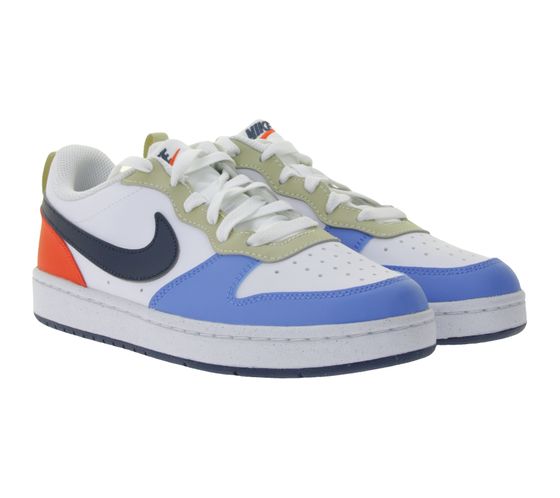 NIKE Court Borough Sneakers basse da bambino con suola rimovibile DV5456 124 Bianco/Blu/Rosso
