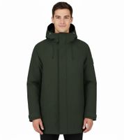 Chaqueta larga aislante Blue LOOP Originals Virga Iso para hombre, chaqueta de invierno sostenible con acabado DWR industrial OrganoTex M-VJL006-22-B330 Verde oscuro