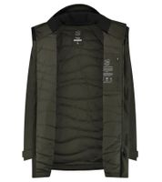 Chaqueta larga aislante Blue LOOP Originals Virga Iso para hombre, chaqueta de invierno sostenible con acabado DWR industrial OrganoTex M-VJL006-22-B330 Verde oscuro