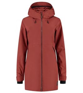 Blue LOOP Originals Virga Shell Parka da donna, giacca antipioggia sostenibile con finitura DWR W-VP006-22-B432 Rosso scuro