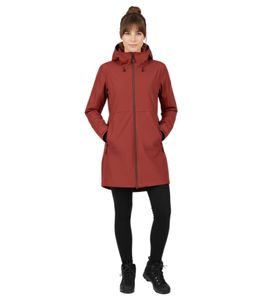 Parka Virga Shell para mujer de Blue LOOP Originals, impermeable sostenible con acabado DWR W-VP006-22-B432 Rojo Oscuro