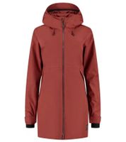 Blue LOOP Originals Virga Shell Parka Women's Coat, Sustainable Rain Jacket with DWR Finish W-VP006-22-B432 Dark Red