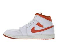 NIKE Air Jordan 1 Mid Herren Sneaker Echtleder Turnschuhe Mid-Top Sneaker FJ3458 160 Weiß/Rot