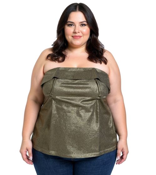 Haut bandeau d'été pour femme, chemise de festival, 956209 Doré