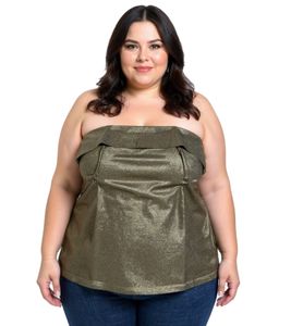 Top estivo a fascia da donna, accattivante, da festival, 956209 Oro Top estivo a fascia da donna, accattivante, da festival, 956209 Oro