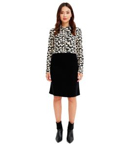 Falda midi acampanada para mujer, elegante falda de punto, 970081, negra Falda midi acampanada para mujer, elegante falda de punto, 970081, negra