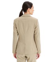 Blazer de noche elegante para mujer, blazer de otoño, blazer de negocios, blazer de algodón 963735 Caqui