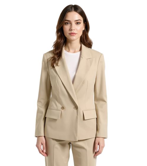 stylish ladies' evening blazer, autumn blazer, business blazer, cotton blazer 969739 Khaki
