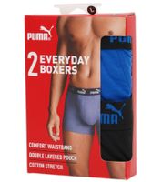 Lot de 2 boxers PUMA Everyday Basic en coton pour homme (701232894) - Noir, Gris, Bleu, Vert, Rouge Lot de 2 boxers PUMA Everyday Basic en coton pour homme (701232894) - Noir, Gris, Bleu, Vert, Rouge