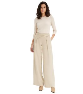 Pantalon Business Femme Aspect Lin, Pantalon de Tous les Jours, Pantalon en Tissu 973317 Beige Pantalon Business Femme Aspect Lin, Pantalon de Tous les Jours, Pantalon en Tissu 973317 Beige