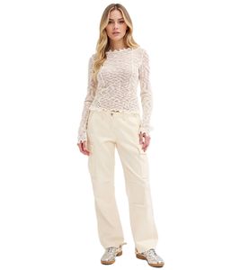 Pantaloni cargo casual da donna in puro cotone, pantaloni estivi lavati in modo naturale 960267 Beige Pantaloni cargo casual da donna in puro cotone, pantaloni estivi lavati in modo naturale 960267 Beige