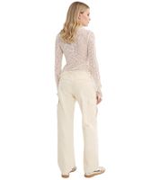 Casual women's cargo pants made of pure cotton, natural washed summer pants 960267 Beige Casual women's cargo pants made of pure cotton, natural washed summer pants 960267 Beige
