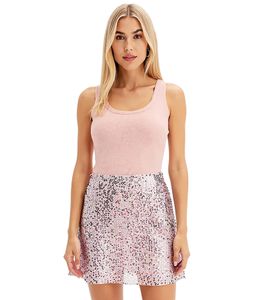 Women's Knit Top, Summer Top, Round Neck, Sleeveless, 937285 Pink Women's Knit Top, Summer Top, Round Neck, Sleeveless, 937285 Pink