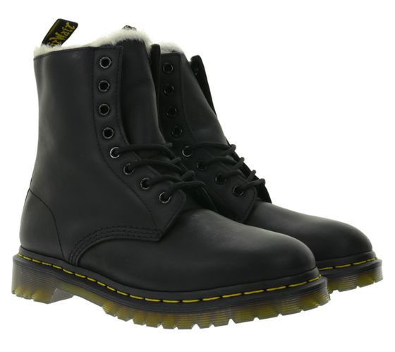 Dr. Martens 1460 Serena Women's Genuine Leather Boots with Faux Fur Lining Ankle Boots Fall Shoes 21797001 Black