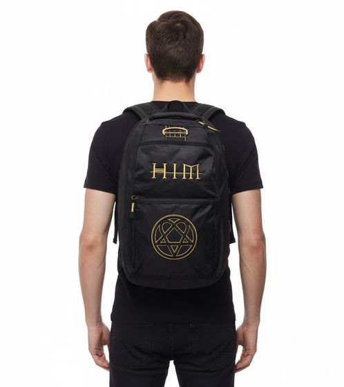 Sac à dos HIM Rock Band avec grand sac à dos HIM Details BP103946HIM Noir/Jaune