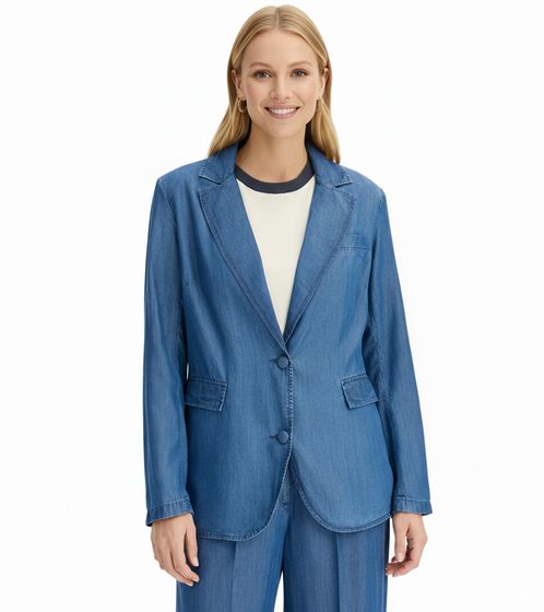 Elegant lyocell blazer for women, comfortable evening blazer, business blazer 931800 Blue