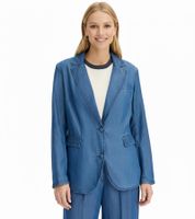 eleganter Lyocell-Blazer für Damen bequemer Ausgeh-Blazer Business-Blazer 931800 Blau