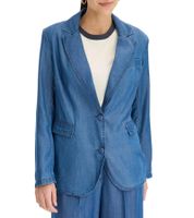 eleganter Lyocell-Blazer für Damen bequemer Ausgeh-Blazer Business-Blazer 931800 Blau