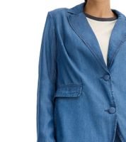 eleganter Lyocell-Blazer für Damen bequemer Ausgeh-Blazer Business-Blazer 931800 Blau