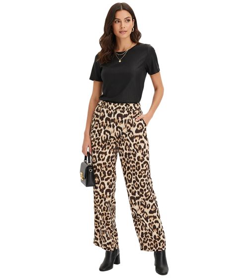 stylisches Damen T-Shirt glänzendes Kurzarm-Shirt 919297 Schwarz