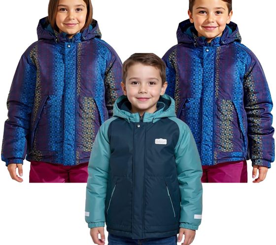Chaqueta de Nieve Scout para Niños y Niñas. Chaqueta Funcional con Capucha en Azul/Multicolor o Azul Oscuro/Azul Claro
Azul/Multicolor