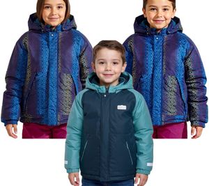 Scout Schnee-Jacke Kinder Winter-Jacke Jungen und Mädchen Funktions-Jacke mit Kapuze in Blau/Bunt oder Dunkelblau/Hellblau