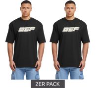2-pack DEF MERCH Men's Souvenir T-Shirts, Short-Sleeved, Black Cotton T-Shirt 2-pack DEF MERCH Men's Souvenir T-Shirts, Short-Sleeved, Black Cotton T-Shirt