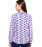 Camisa de verano de manga larga con lunares para mujer ZWILLINGSHERZ 31629 en rojo, azul o rosa Camisa de verano de manga larga con lunares para mujer ZWILLINGSHERZ 31629 en rojo, azul o rosa