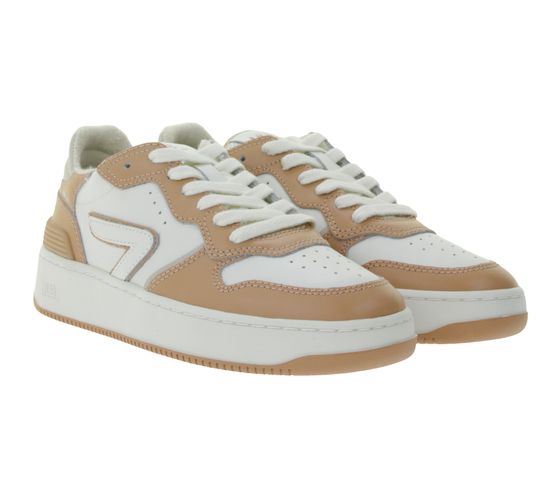 HUB Smash L31 Women's Terry-Lined Sneakers, Genuine Leather Shoes, W50008L31-L10-947, White/Pink