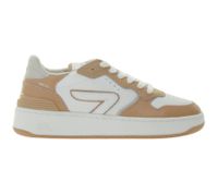 Sneakers da donna HUB Smash L31 con fodera in spugna, in vera pelle, W50008L31-L10-947, Bianco/Rosa Sneakers da donna HUB Smash L31 con fodera in spugna, in vera pelle, W50008L31-L10-947, Bianco/Rosa