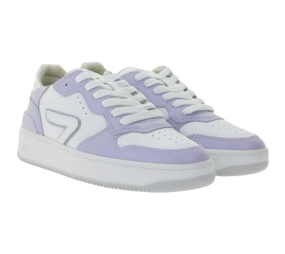 HUB Smash L31 Women's Terry-Lined Sneakers, Genuine Leather, W5008L31-L10-948, White/Purple