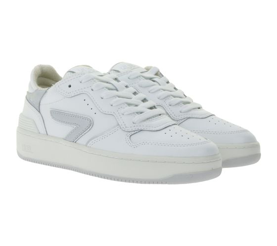 HUB Smash L31 Women's Terry-Lined Sneakers, Genuine Leather Shoes, W5008L31-L10-945 White/Silver