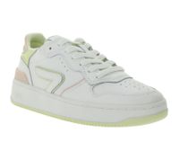 Sneakers da donna HUB Smash L31 con fodera in spugna, vera pelle, W5008L31-L10-A21, Bianco/Rosa Sneakers da donna HUB Smash L31 con fodera in spugna, vera pelle, W5008L31-L10-A21, Bianco/Rosa