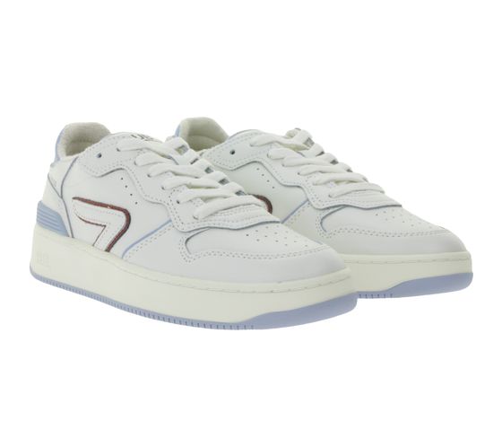 HUB Smash L31 Women's Terry-Lined Sneakers, Genuine Leather Shoes, W5008L31-L10-919 White/Blue