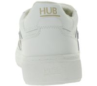 Sneakers da donna HUB Duke con fodera in spugna, in vera pelle, W50008L31-L10-947, Bianco/Beige Sneakers da donna HUB Duke con fodera in spugna, in vera pelle, W50008L31-L10-947, Bianco/Beige