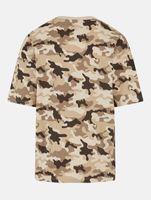 DEF MERCH souvenir T-shirts with a large brand print, round neck, in black, beige, or camouflage DEF MERCH souvenir T-shirts with a large brand print, round neck, in black, beige, or camouflage