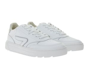 Sneakers da donna HUB Duke con fodera in spugna, vera pelle, W6409L31-L10-449, bianco/grigio Sneakers da donna HUB Duke con fodera in spugna, vera pelle, W6409L31-L10-449, bianco/grigio
