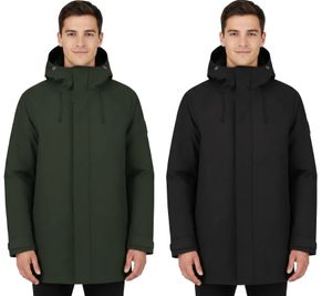 Blue LOOP Originals Virga Iso Long Jacket Herren Isolations-Jacke nachhaltige Winter-Jacke mit OrganoTex Industrial DWR-Imprägnierung M-VJL006-22 Schwarz oder Dunkelgrün