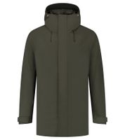Giacca invernale isolante da uomo Blue LOOP Originals Virga Iso Long Jacket, giacca invernale sostenibile con finitura OrganoTex Industrial DWR M-VJL006-22, nera o verde scuro