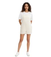Short women's jumpsuit with laces made of an airy linen blend, summer suit, 696075 beige Short women's jumpsuit with laces made of an airy linen blend, summer suit, 696075 beige