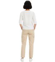 Damen Bluse aus feinem Viskose-Mix Sommer-Shirt 3/4 Arm 696075 Weiß Damen Bluse aus feinem Viskose-Mix Sommer-Shirt 3/4 Arm 696075 Weiß